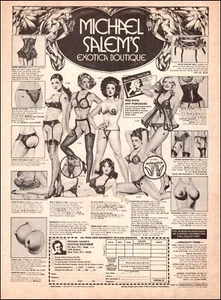 1970er Jahre Vintage Dessous AD MICHAEL SALEM'S EXOTICA BOUTIQUE 083123 - Bild 1 von 1
