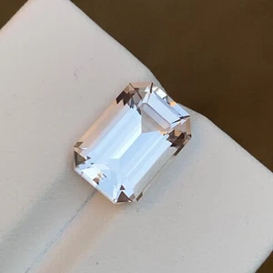 Heller Pastell Pfirsich Rosa Natürlicher Morganit Edelstein, 4,60 Ct Stufe Smaragdschliff Afg - Bild 1 von 9