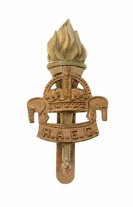 Insignia de gorra del Cuerpo Educativo del Ejército Real bi metal - Imagen 1 de 1