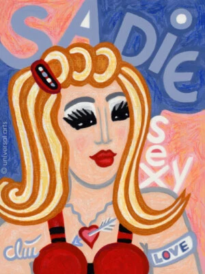 JACQUELINE DITT - Sexy Sadie A4 DRUCK n.Gemälde Bild Frau Girl Kunst - Bild 1 von 3