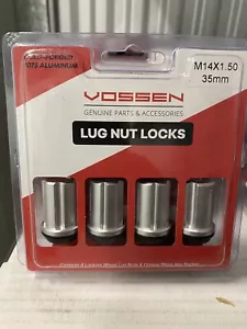 Authentic Vossen Forged 14x1.5/35mm Silver Wheel Lug Nuts LOCKS (x4) Plus Key - Picture 1 of 1
