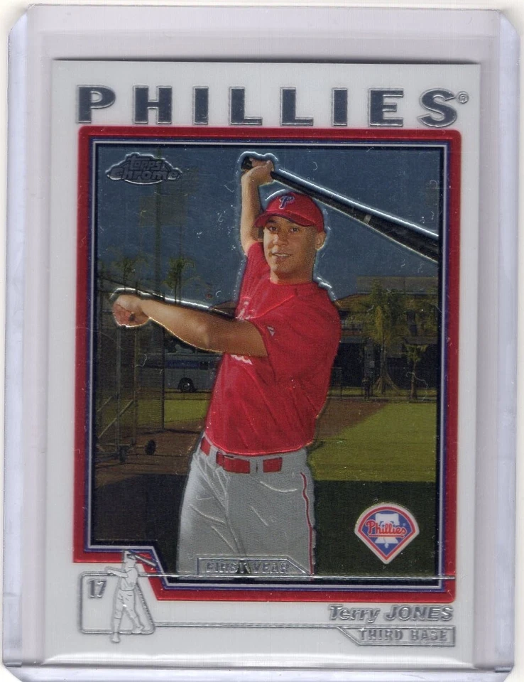 TERRY JONES 2004 Topps Traded CHROME ROOKIE CARD #T205 - PHILLIES - Image 1 of 1