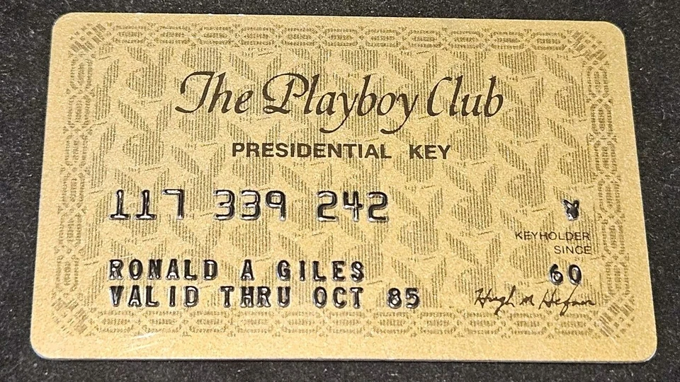 Vtg The Playboy Club Presidential Key Card Exp 1985 ~ Gold ~ our# B85 - Image 1 of 4