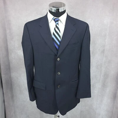 Blazer Ralph Lauren Para Hombres 40R Azul Marino Lana Cachemira Abrigo Deportivo 3 Botones de Metal Foto 1 de 4