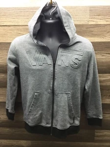 Vans Off The Wall Zip Up Sweatshirt Hoodie Youth / Child, Size Large Gray Z - Picture 1 of 12
