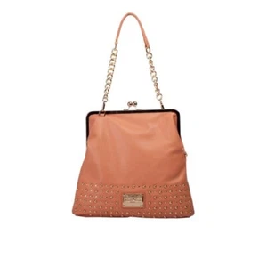 BOLSON OVERSIZED STUDDED CLASP TOP PURSE CLAUDIA CANOVA - Picture 1 of 2