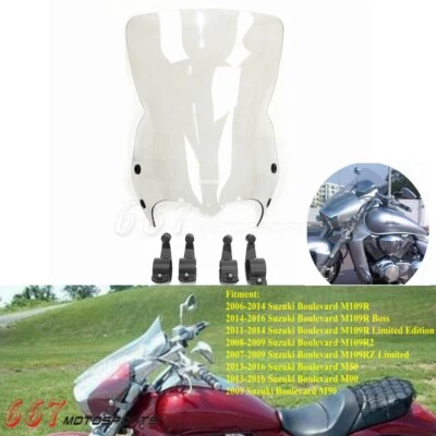 Motorcycle Windshield For Suzuki Boulevard M109R Boss M109R2 M1800 2006-2022 - Image 1 of 4