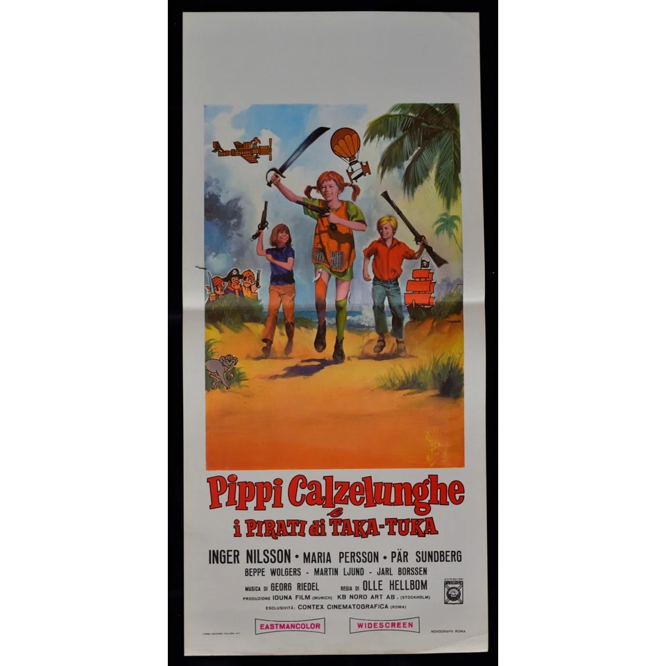 Plakat PIPPI LANGSTRUMPF UND DIE PIRATEN VON TAKA TUKA Inger Nilson B170 - Bild 1 von 3
