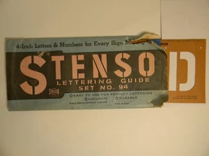 Vintage 1954 4” Stencils A-Z and 1-9 - Picture 1 of 5