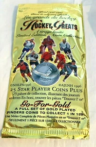 Moneda edición limitada HOCKEY GREATS 1996-1997 sin abrir/sellada NHLPA/AJLNH - Imagen 1 de 4