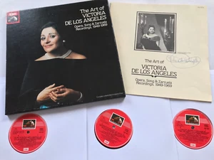 Victoria De Los Angeles *SIGNED* 3 LP Vinyl BOX SET HMV SLS 5233 Autographed NM - Picture 1 of 11