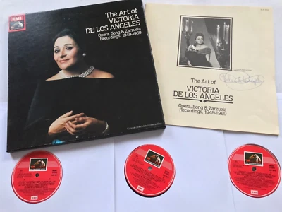 Victoria De Los Angeles *SIGNED* 3 LP Vinyl BOX SET HMV SLS 5233 Autographed NM - Image 1 of 4