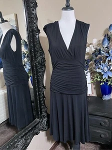 Tape measure NWT Sleeveless Black Knit Dress Size Small  - Picture 1 of 3