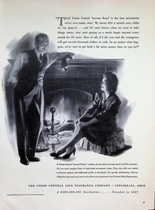 VINTAGE 1940s Print Ad ~ Union Central Life Insurance Company ~ Income Bonds... - Picture 1 of 1
