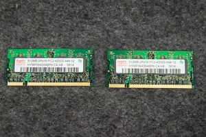 1 GB kit (2x512MB) PC2-4200 Laptop Memory - Picture 1 of 2