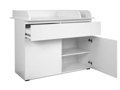 FINORI Wickelkommode weiß Babyzimmer Wickeltisch Wickelschrank Babykommode 120 cm