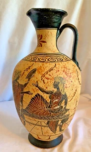 Ancient Greek Art Pottery Vase Hand Made 14" tall. Purchased in Italy in 1997 - Picture 1 of 14