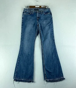 American Eagle Womens Jeans Blue Tag Size 4 (29x31) Low Rise Flared No Waistband - Picture 1 of 13