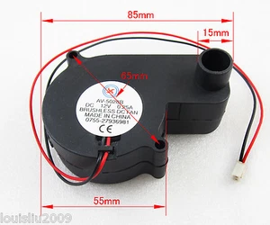 1pc Brushless DC Cooling Blower Fan 12V 0.25A 55x55x28mm 5028B 2pin Connector - Afbeelding 1 van 4