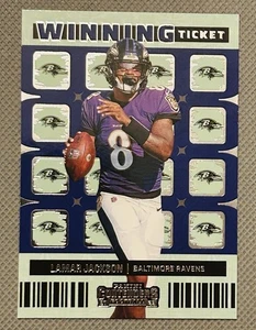 Lamar Jackson 2022 Panini Contenders Football Winning Ticket #WT-LJA Ravens Card - Bild 1 von 2