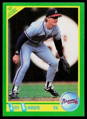 1990 Score Jeff Blauser #178 Atlanta Braves - Image 1 of 2