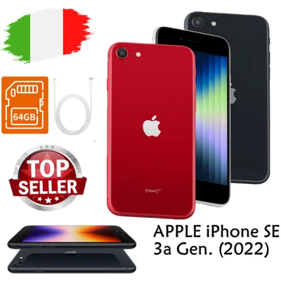 NUOVO Apple iPhone SE 3a Gen. Nero Bianco Rosso - 64GB (Sbloccato) 💎Originale - Immagine 1 di 4