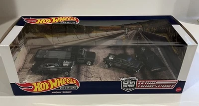 Hot Wheels Premium Car Culture Team Transporte Agujero Negro Diorama Caja Set Gasser Foto 1 de 4