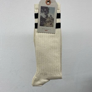 Calcetines deportivos Nudie Amundsson W04/blanco roto algodón orgánico talla única nuevos crema azul marino - Imagen 1 de 1