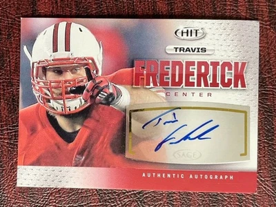 2013 Sage HIT Football Card #A27 RC Autograph Travis Frederick Wisconsin/Dallas - Image 1 of 2