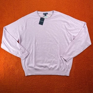 PETER MILLAR Mens XL Excursionist Flex Sweater Pink Merino Wool NEW $345 - Picture 1 of 8