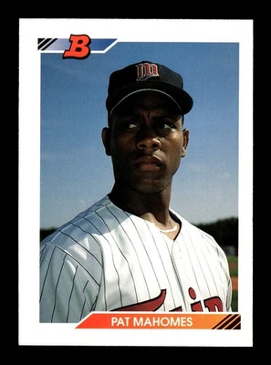 Bowman Pat Mahomes 1992 novato Minnesota Twins RC #131 casi nuevo Foto 1 de 2