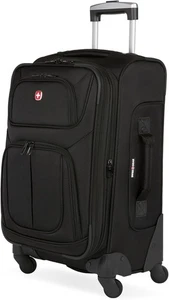 SwissGear Sion 21" Softside Spinner - schwarz, erweiterbares Handgepäck - Bild 1 von 11
