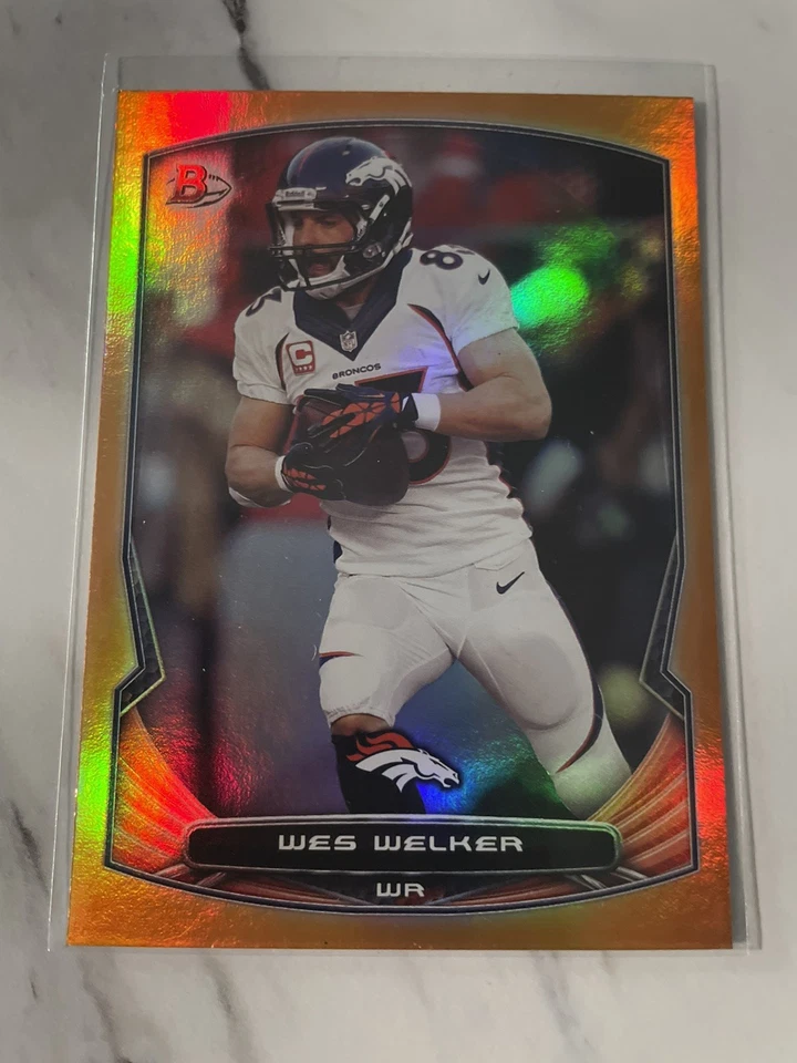 2014 Bowman - Orange #39 Wes Welker /50 Denver Broncos - Image 1 of 2