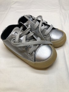 silver glitter infant converse