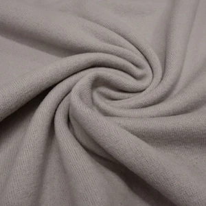 Stoffrest 21cm x 140 cm Ital. Strickstoff 100% Merinostrick Wolle uni mauve-grau - Bild 1 von 4