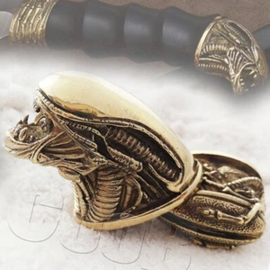 CooB Knife Pommel Finger Guard Bolster Bronze for Knives Making Handle ALIEN - Picture 1 of 10
