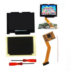 Retroiluminación LCD Gameboy Advance SP V2 IPS Modelo 10 Niveles Brillo con Carcasa Precortada - Imagen 1 de 49