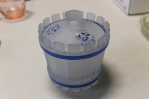 Cubo de hielo vintage Westmoreland Glass Company - azul floral - - Imagen 1 de 4
