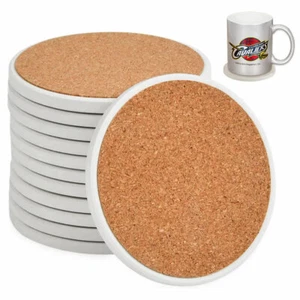 144pcs 4.05 Inch Sublimation Blanks Round Ceramic Tiles Coasters With Pads - Picture 1 of 9