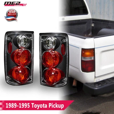 Black/Clear For 1989-95 Toyota Pickup Tail Lights Rear Replacement Assembly Lamp - Image 1 of 4