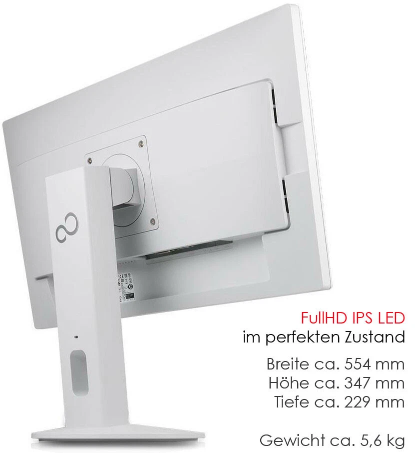 60,5cm 23,8" FHD IPS LED FUJITSU B24-8 MONITOR WIDE SCREEN + PIVOT FUNKTION V604 - Bild 1 von 4