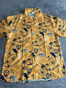 Nashville Predators Margaritaville Hawaiian Shirt Men's Large Button Up NHL - Foto 1 di 8
