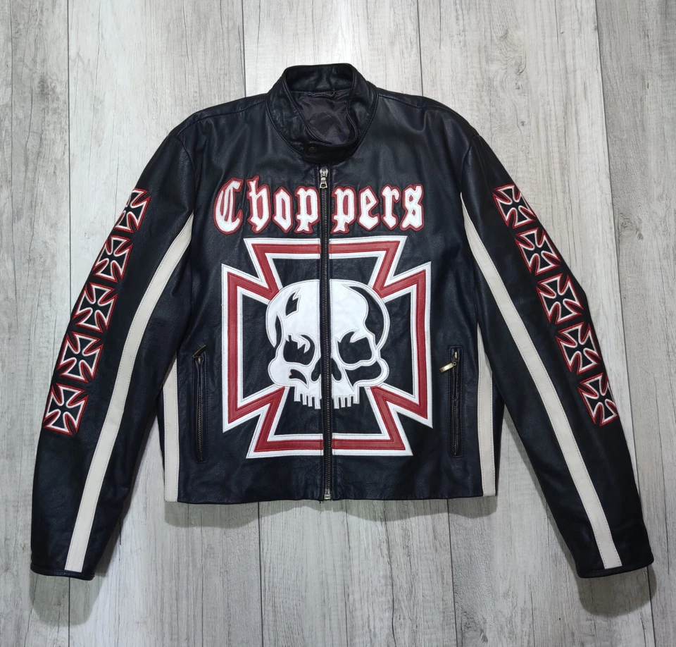Chaqueta de bicicleta de cuero Choppers Bull de colección Foto 1 de 4
