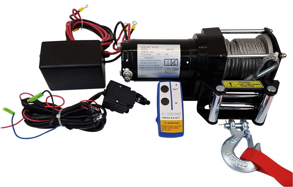 Elektrische Seilwinde Winde Motorwinde KFZ Quad bis 2722 kg mit Zubehör - Bild 1 von 1