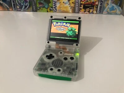 Gameboy Advance SP with Backlit IPS V2 Screen Mod Custom Clear Shell GBA - Image 1 of 4
