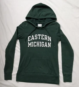 WOMENS EASTERN MICHIGAN HOODIE SIZE XS CHAMPION GREEN FLEECE - Picture 1 of 3