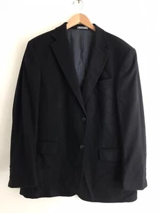 Oscar De La Renta Mens Sport Coat Blazer Navy Cashmere Wool Blend Sz 44L Classic - Picture 1 of 6