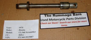 FRONT WHEEL AXLE with SPACER / NUT ------- 1975 HONDA CL360 Scrambler - Picture 1 of 1