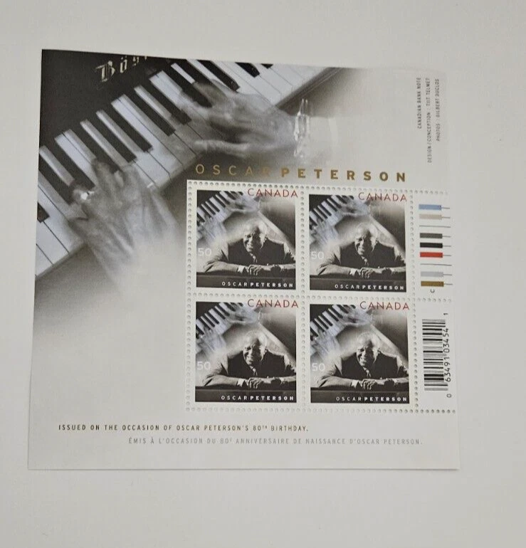 Canada 2005 Oscar Peterson 2118a SS of 4 - Image 1 of 1