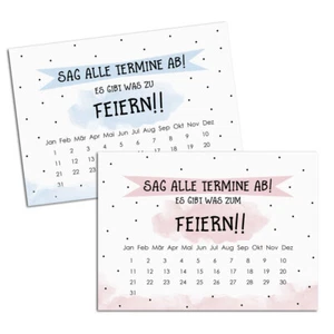 Save the Date Karten Geburtstag "Sag alle Termine ab!" Save the date Einladungen - Picture 1 of 19
